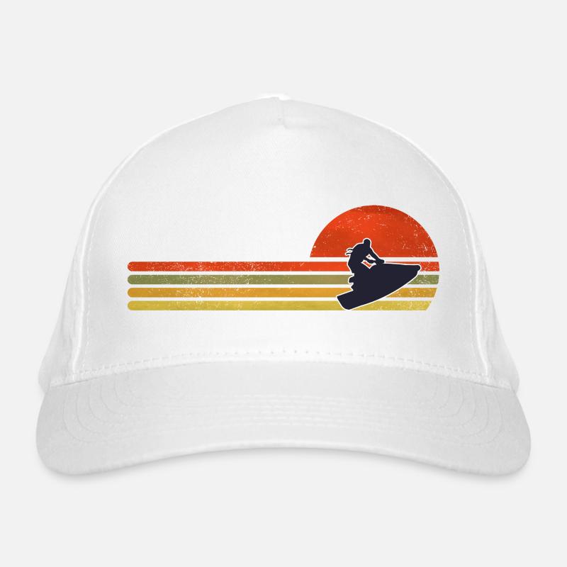 Retro Sunset Snowboard Casquette classique bio