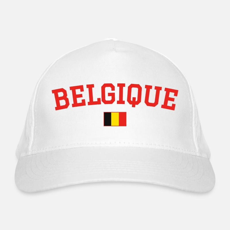 Belgium Flag Design Red Organic Baseball Cap