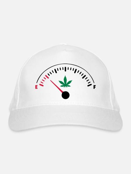 EMPTY Ganja - Bio-Baseballkappe - Weiß - Vorne