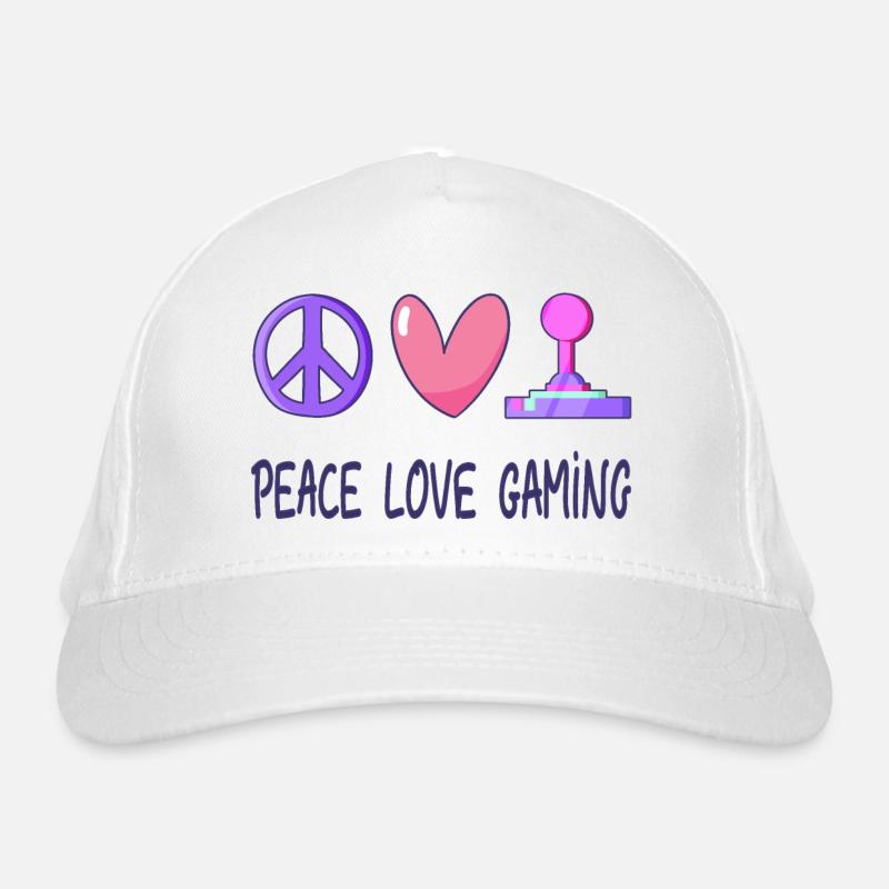 Peace Love Gaming Organic Baseball Cap