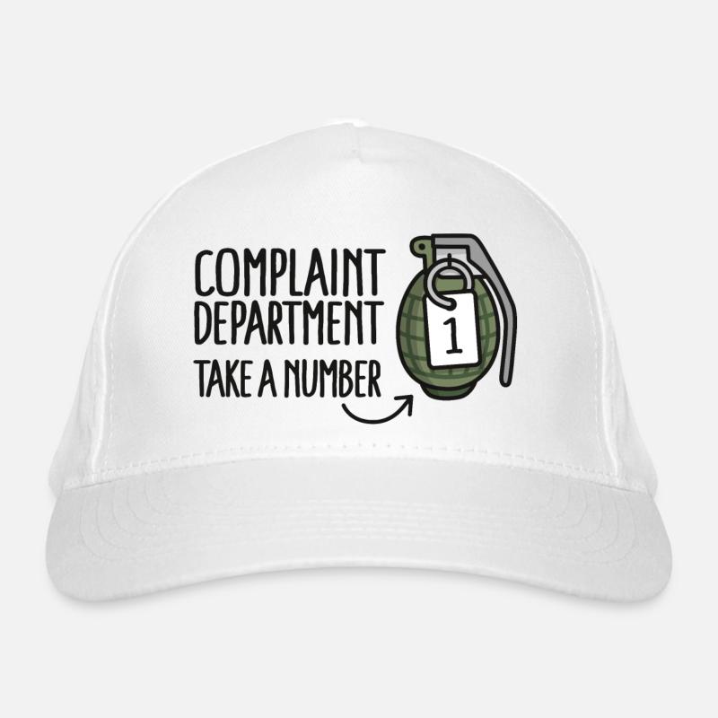 Complaints Division Customer Service Hand Grenade Organic Baseball Cap