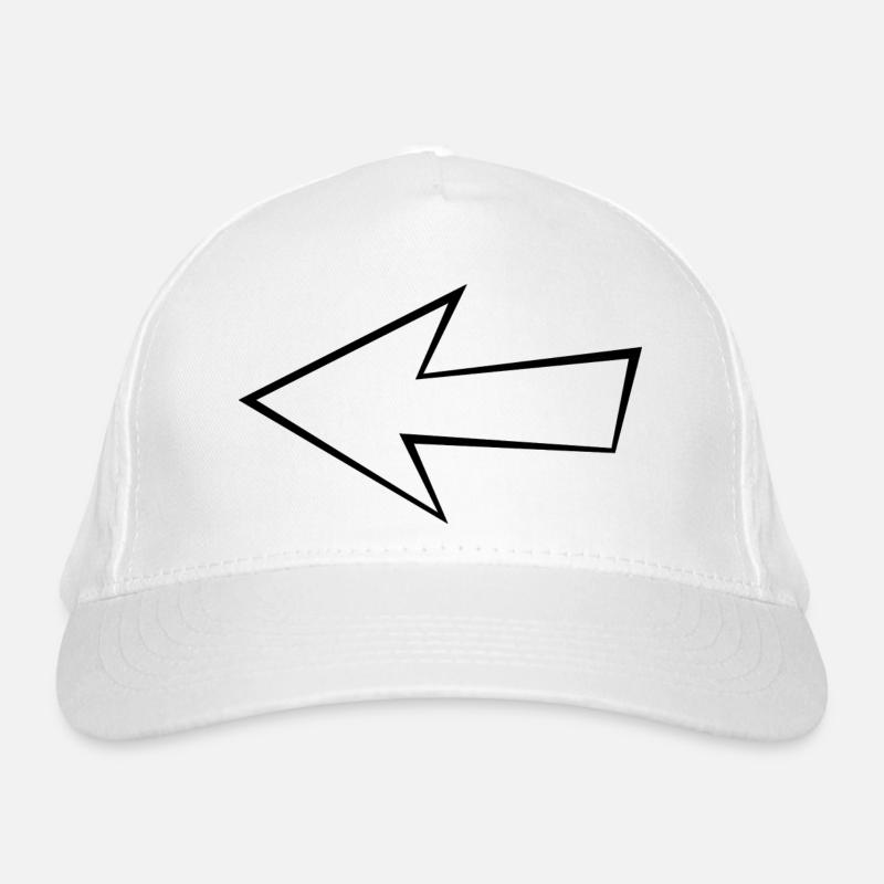 Leerer Pfeil - Bio-Baseballkappe - Weiß