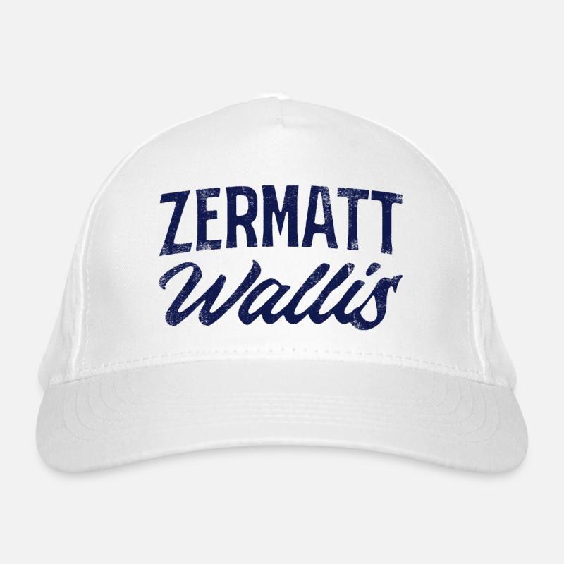 Zermatt Wallis Alpine Script Bio-Baseballkappe