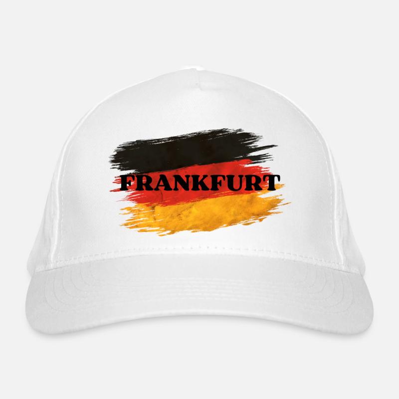 Frankfurt mit Deutsche Flagge Bio-Baseballkappe
