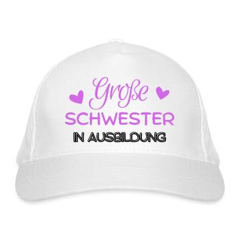 Große Schwester in Ausbildung - Bio-Baseballkappe - Weiß - Vorne