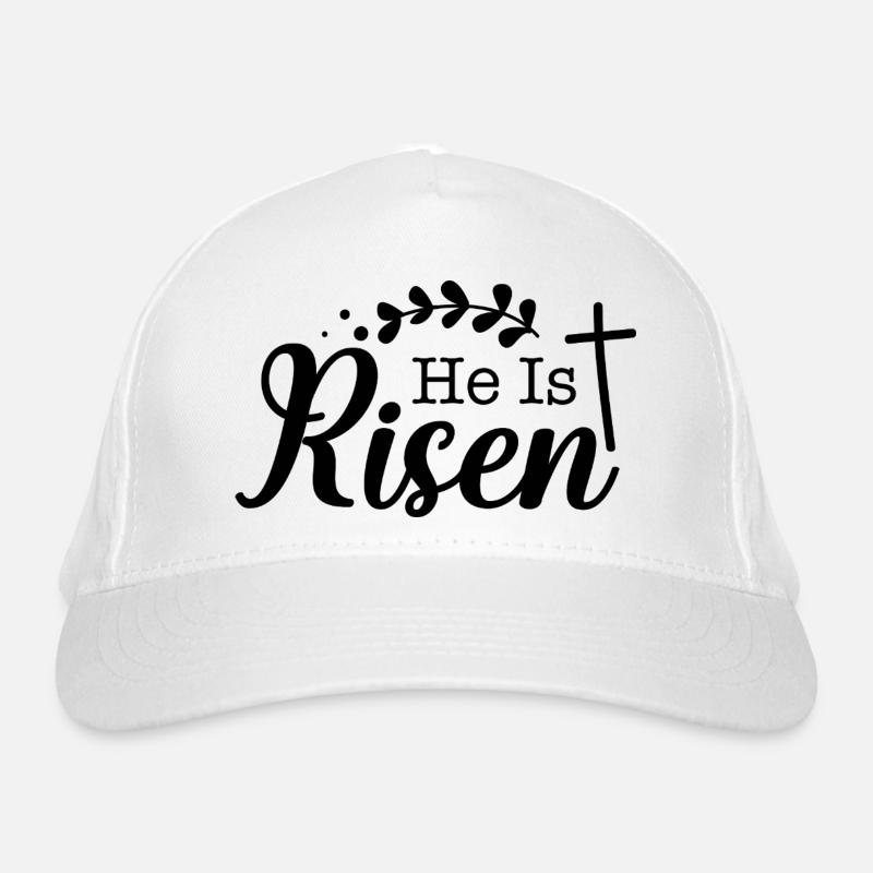 He is risen Organic Baseball Cap