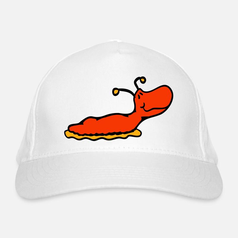 Slug snail without shell smiles Organic Baseball Cap