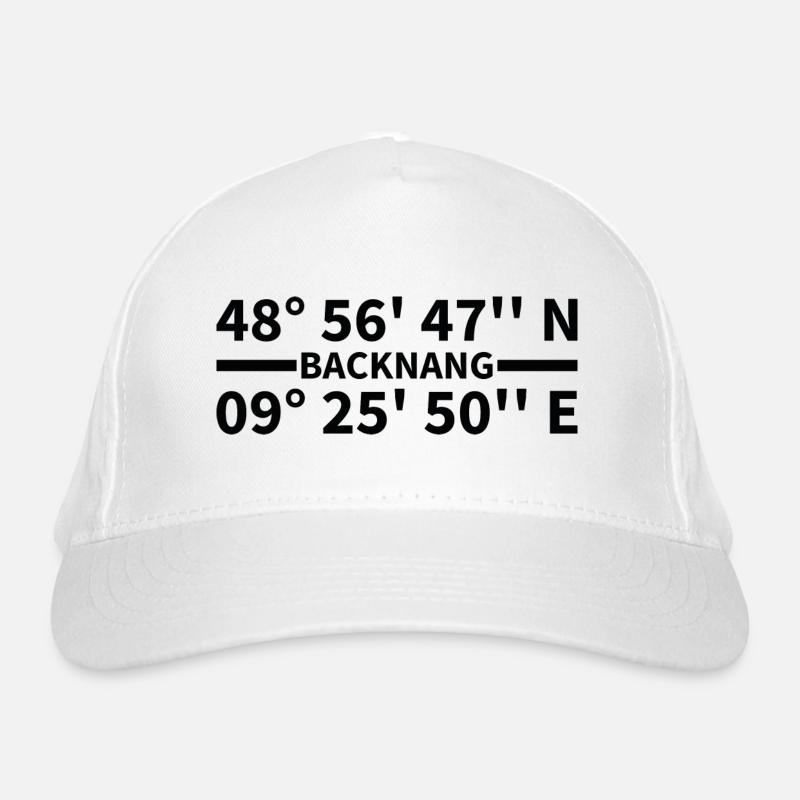 Coordonnées de Backnang - Casquette classique bio - blanc