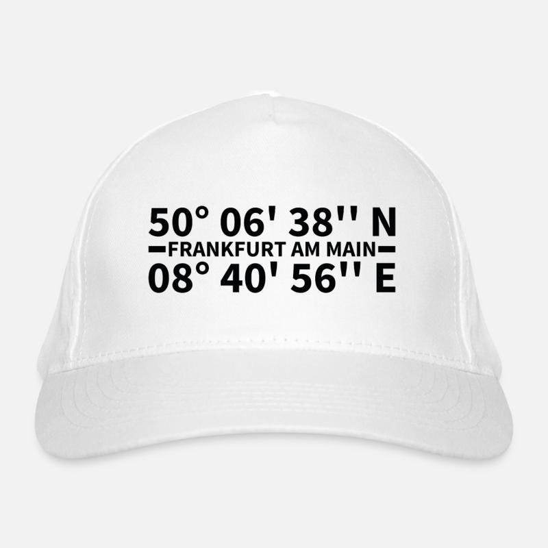 Frankfurt am Main coordinates Organic Baseball Cap