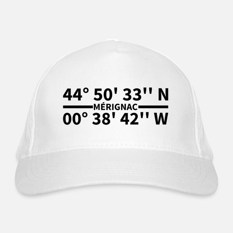Mérignac coordinates Organic Baseball Cap