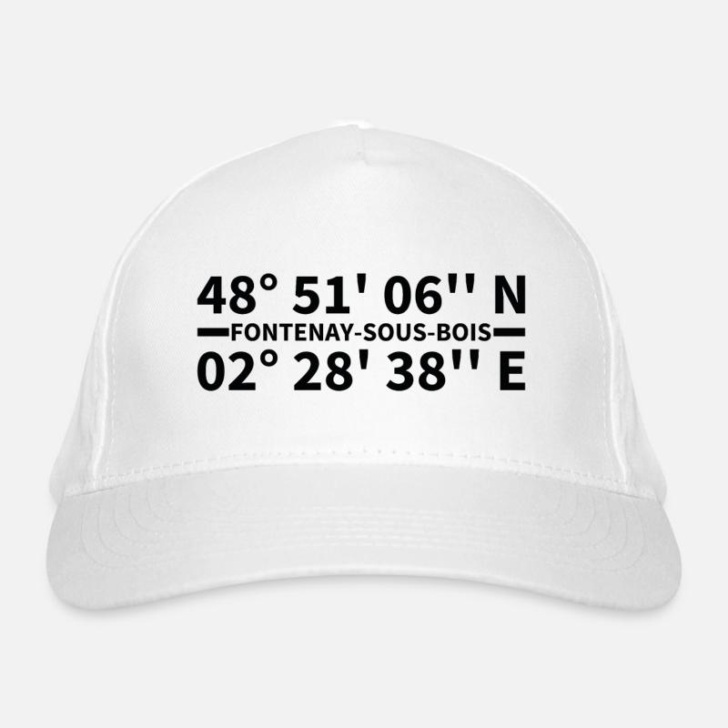 Fontenay-sous-Bois coordinates Organic Baseball Cap