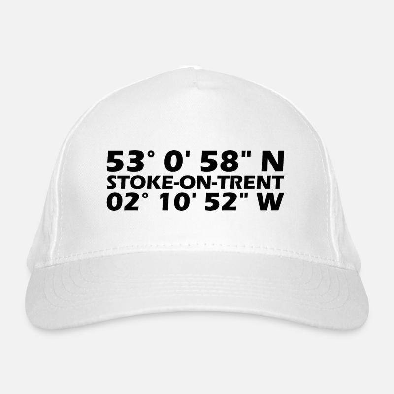 Stoke-on-Trent coordinates Organic Baseball Cap