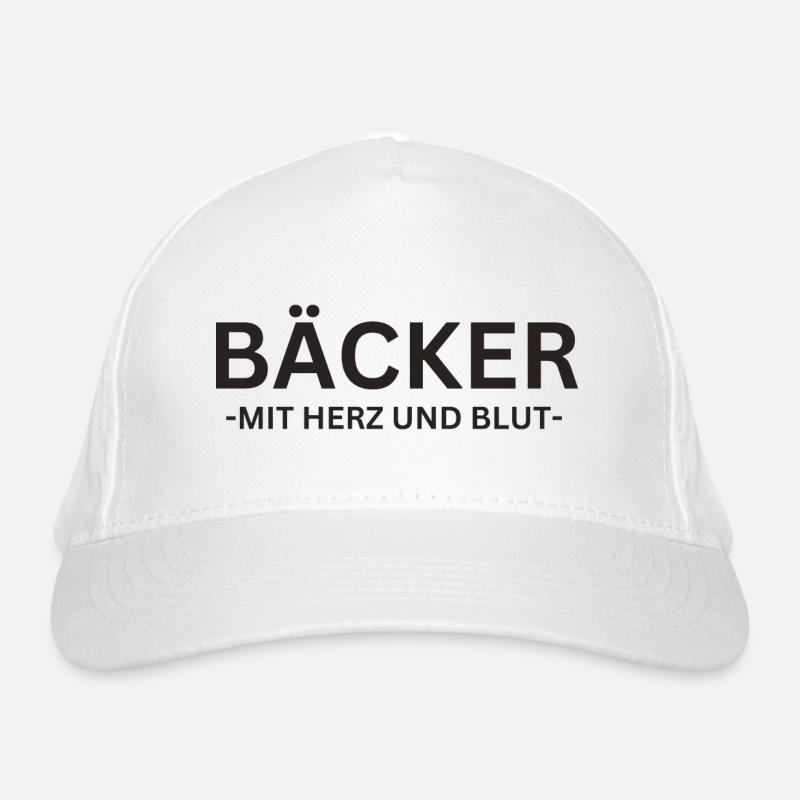 Bäcker mit Herz und Blut Bio-Baseballkappe