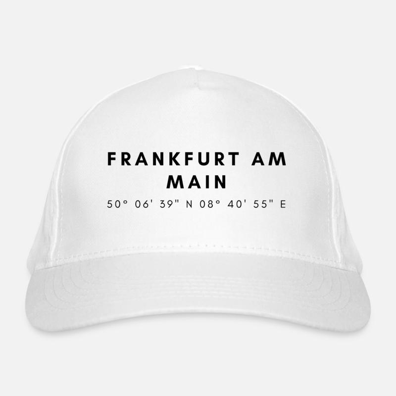 Frankfurt am Main coordinates Organic Baseball Cap