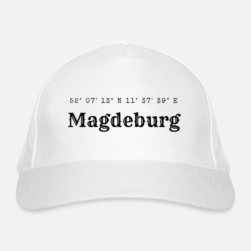 Magdeburg coordinates Organic Baseball Cap