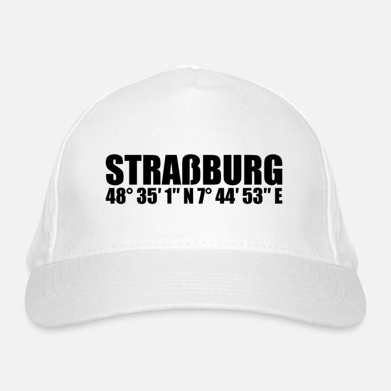 Strasbourg coordinates Organic Baseball Cap