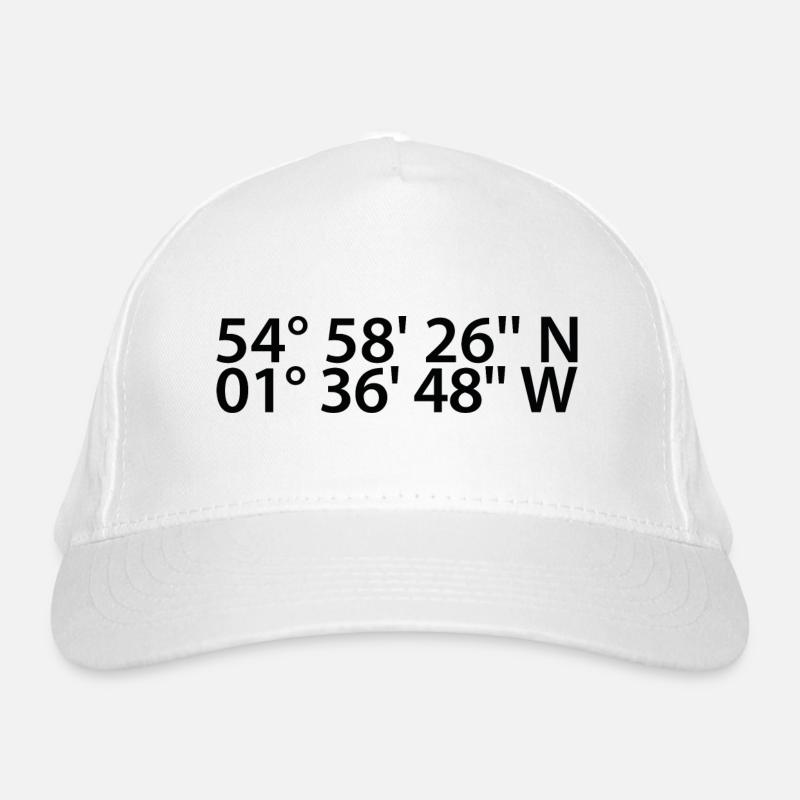 Newcastle upon Tyne Coordinates Organic Baseball Cap