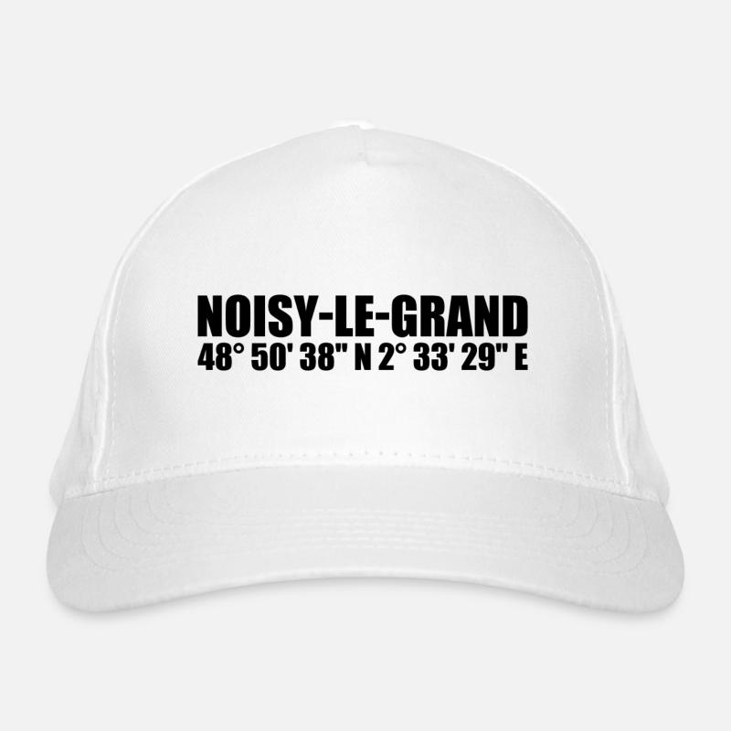 Noisy-le-Grand coordinates Organic Baseball Cap