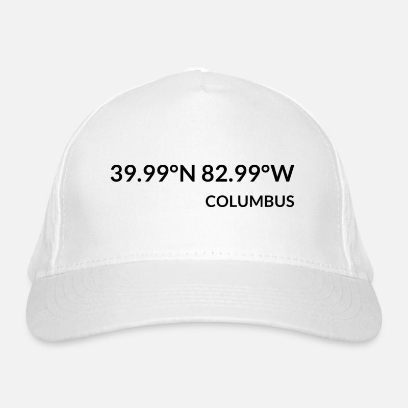 Columbus, Ohio, USA Coordinates Organic Baseball Cap