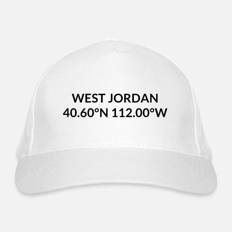 West Jordan, Utah, USA Coordinates Organic Baseball Cap