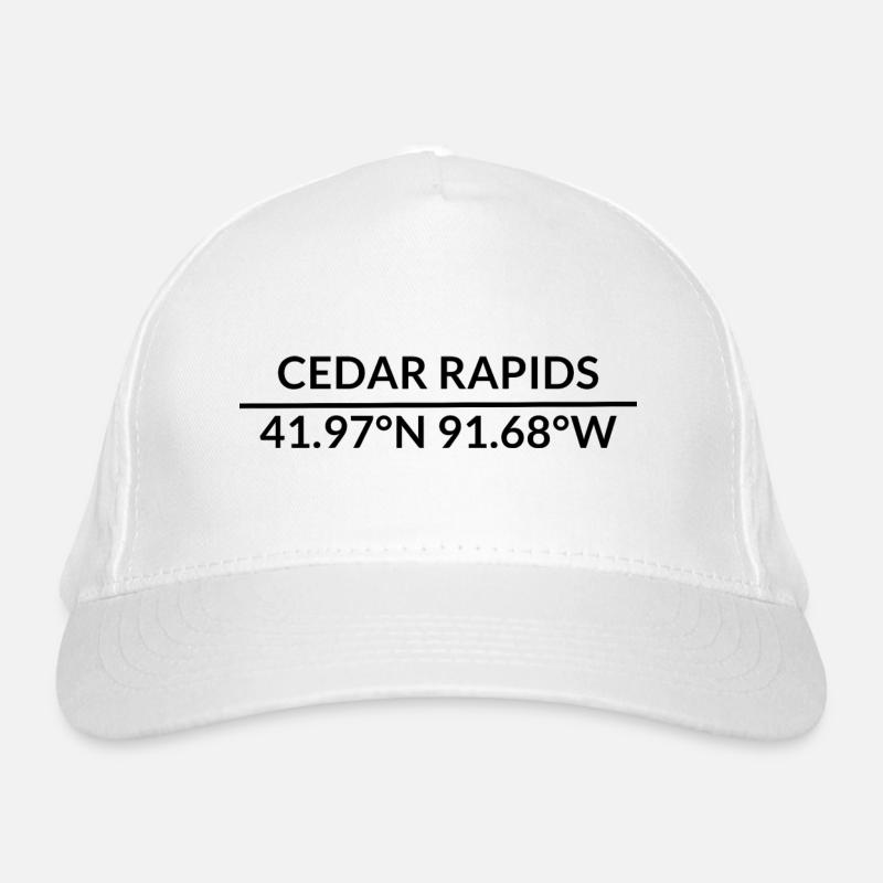 Coordonnées de Cedar Rapids, Iowa, États-Unis Casquette classique bio