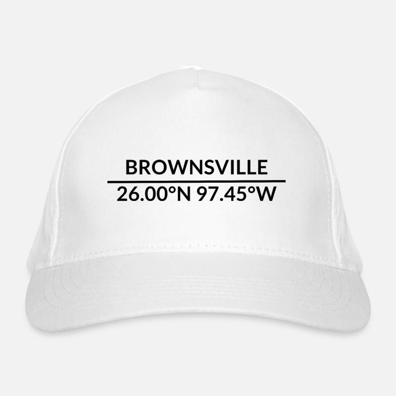Brownsville, Texas, USA Coordinates Organic Baseball Cap