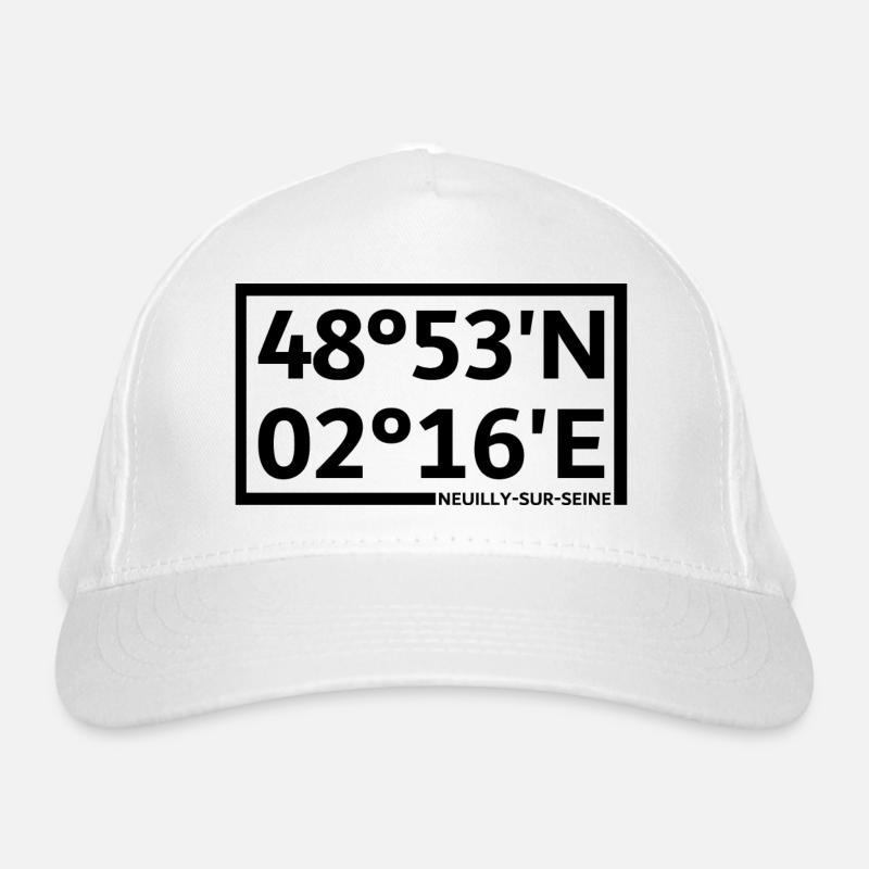 Neuilly-sur-Seine coordinates Organic Baseball Cap