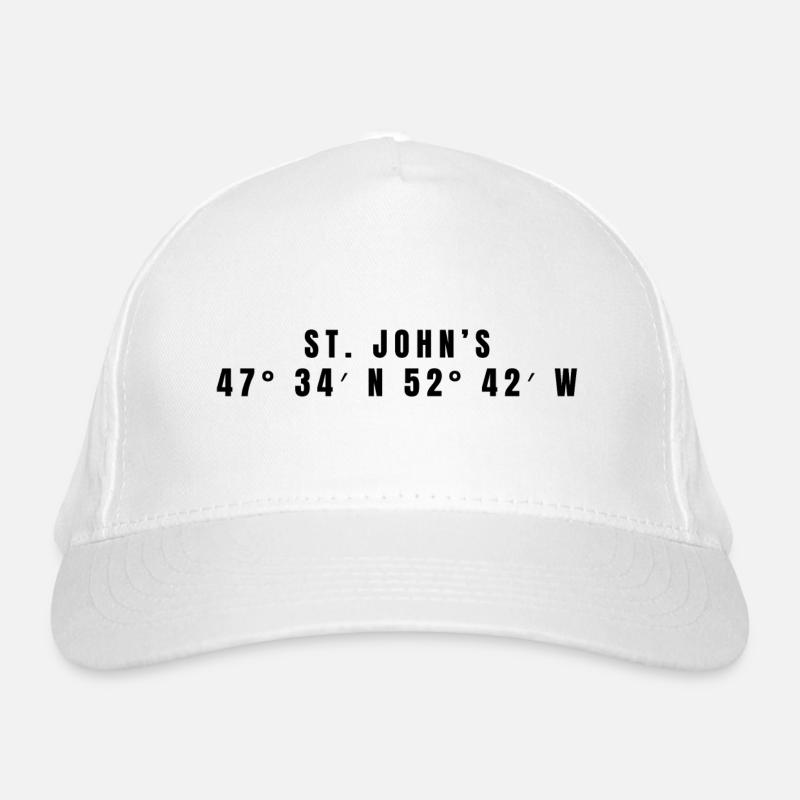 St. John's Canada Coordinates Organic Baseball Cap