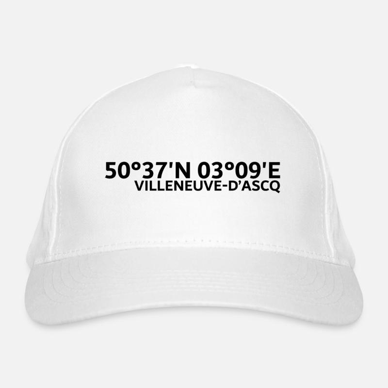 Villeneuve-d'Ascq coordinates Organic Baseball Cap