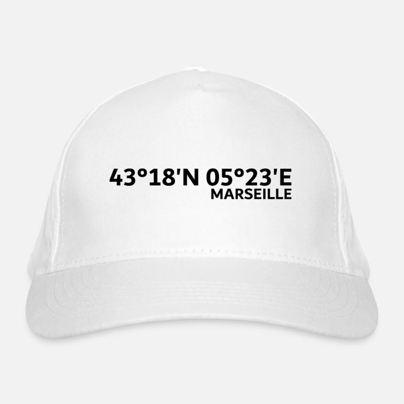 Marseille coordinates Organic Baseball Cap