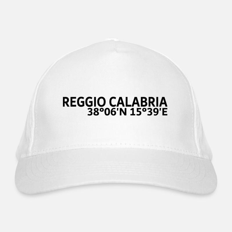 Reggio Calabria coordinates Organic Baseball Cap