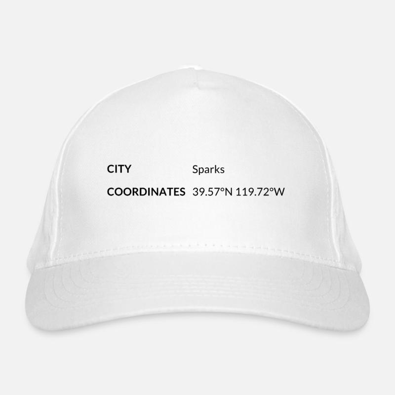 Sparks Nevada USA coordinates Organic Baseball Cap