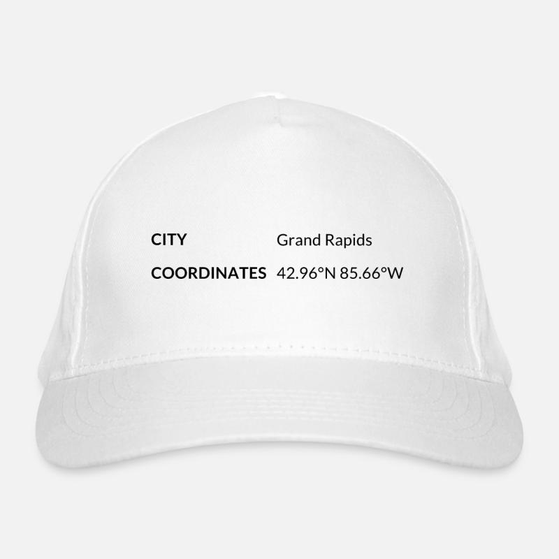 Grand Rapids, Michigan, USA coordinates Organic Baseball Cap