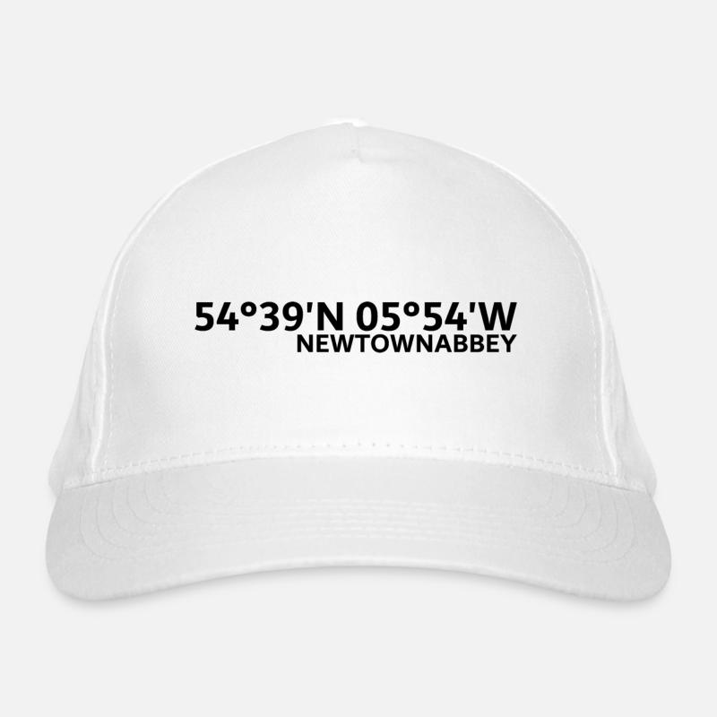 Newtownabbey Coordinates Organic Baseball Cap