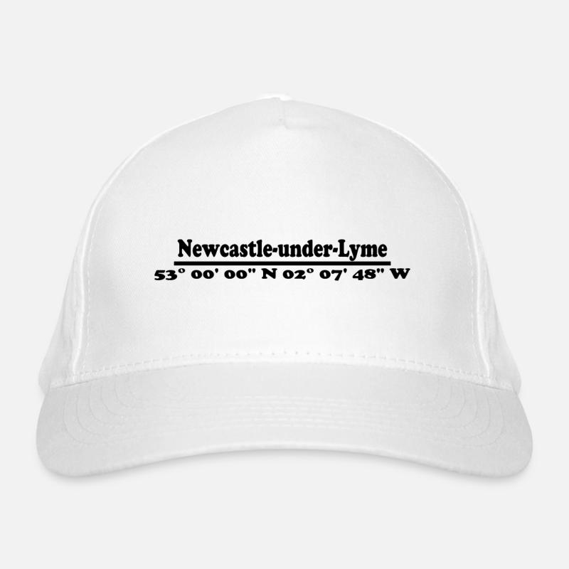 Newcastle-under-Lyme coordinates Organic Baseball Cap