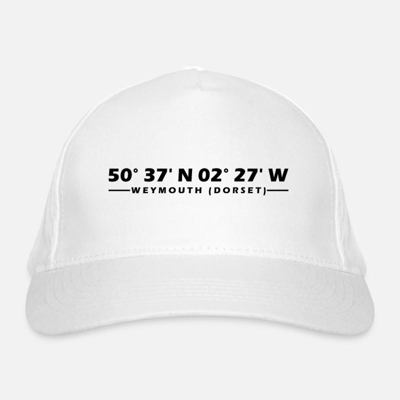 Coordonnées de Weymouth (Dorset) Casquette classique bio