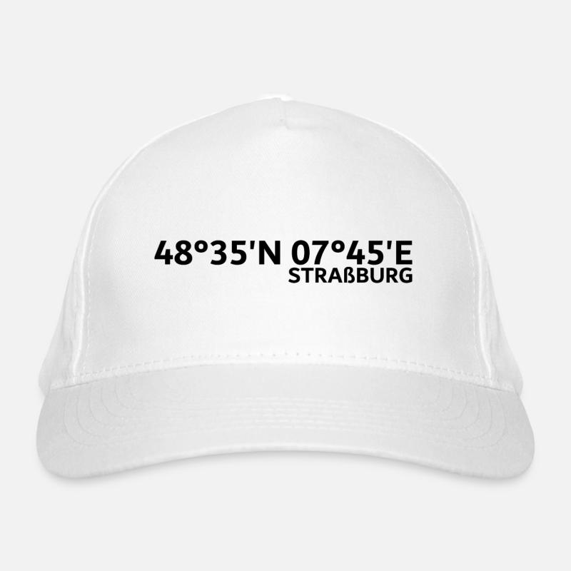 Strasbourg coordinates Organic Baseball Cap
