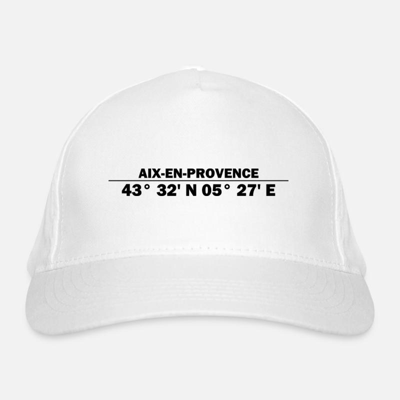 Aix-en-Provence coordinates Organic Baseball Cap