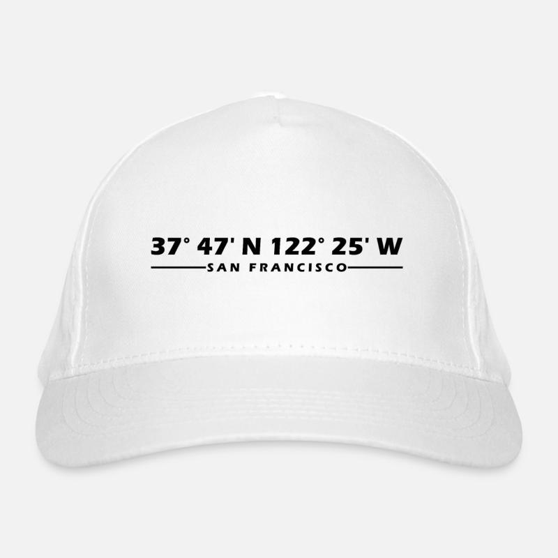 Coordonnées de San Francisco Casquette classique bio