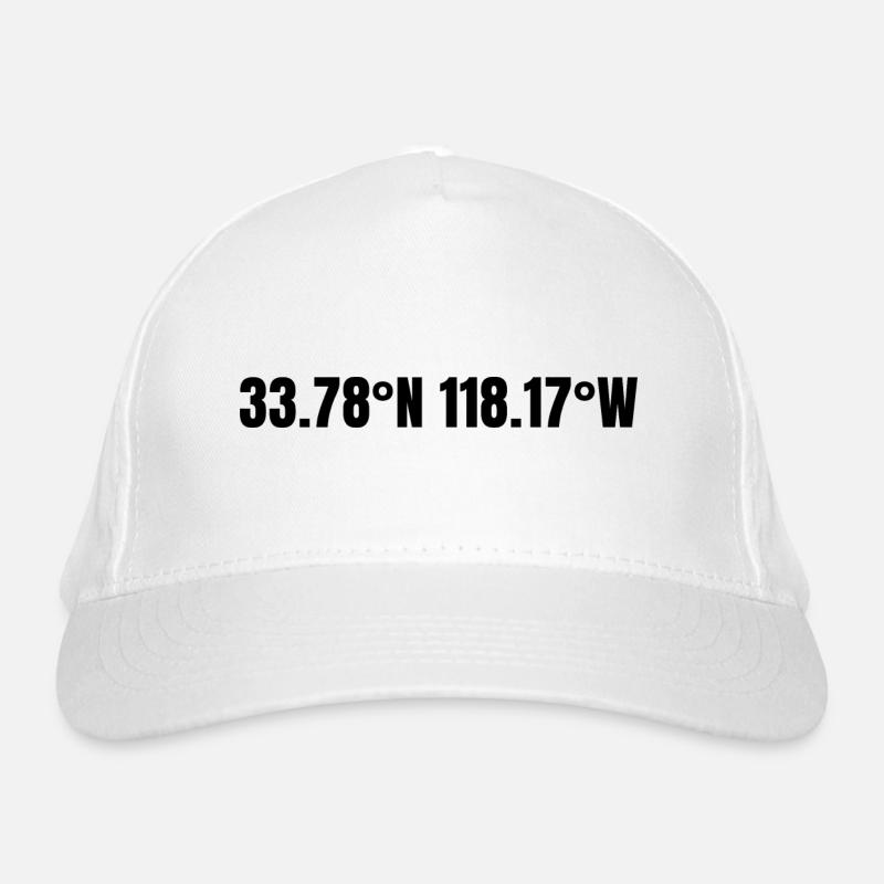 Long Beach, California, USA Coordinates Organic Baseball Cap