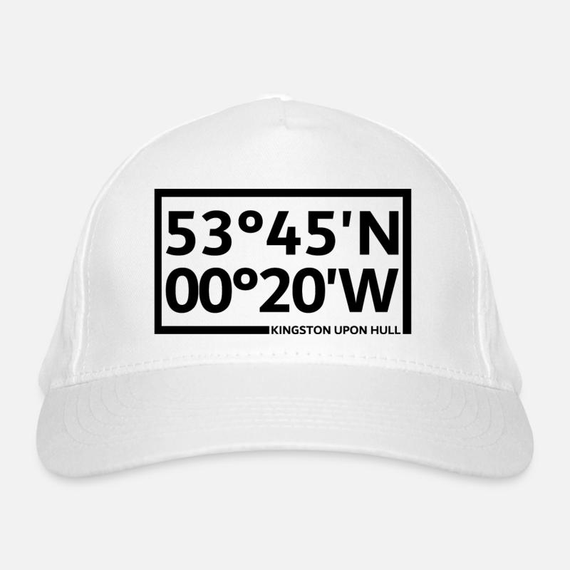 Kingston upon Hull Coordinates Organic Baseball Cap
