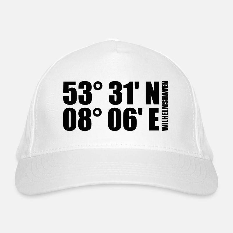 Wilhelmshaven coordinates Organic Baseball Cap