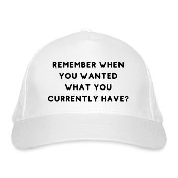 Gratitude reflection - Organic Baseball Cap - white - Front