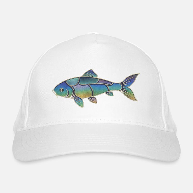 Motif dégradé Poisson Koi irisé Casquette classique bio