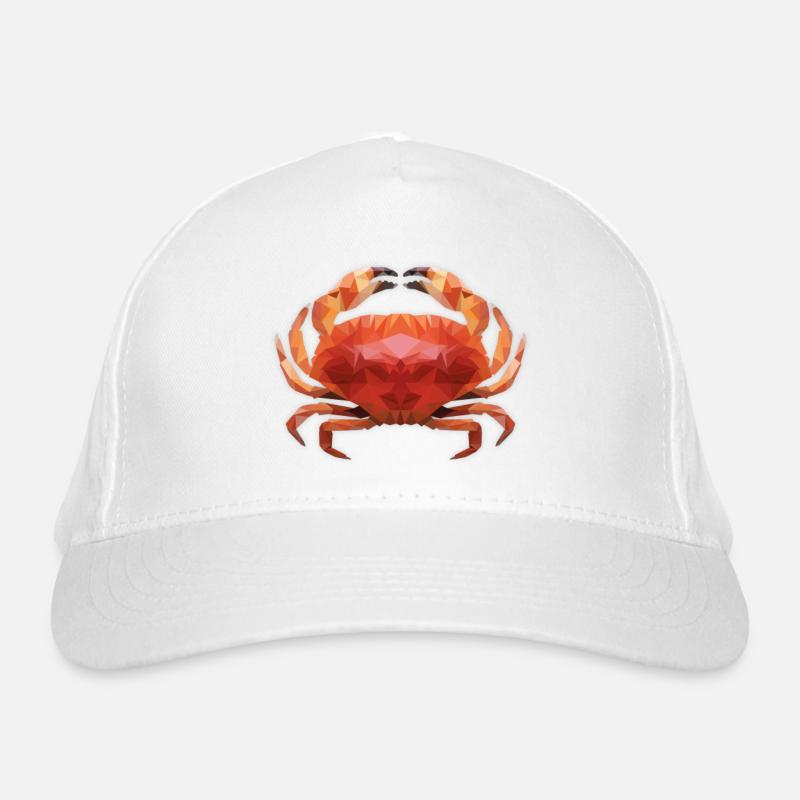 Low Poly Crab Bio-Baseballkappe