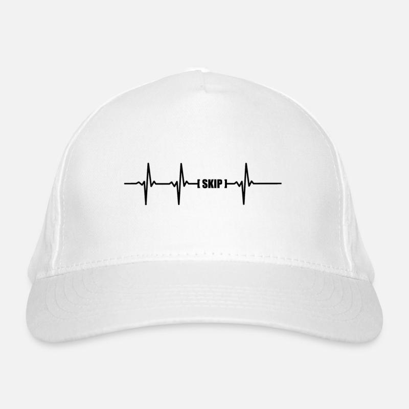 Skip a Beat White Bio-Baseballkappe