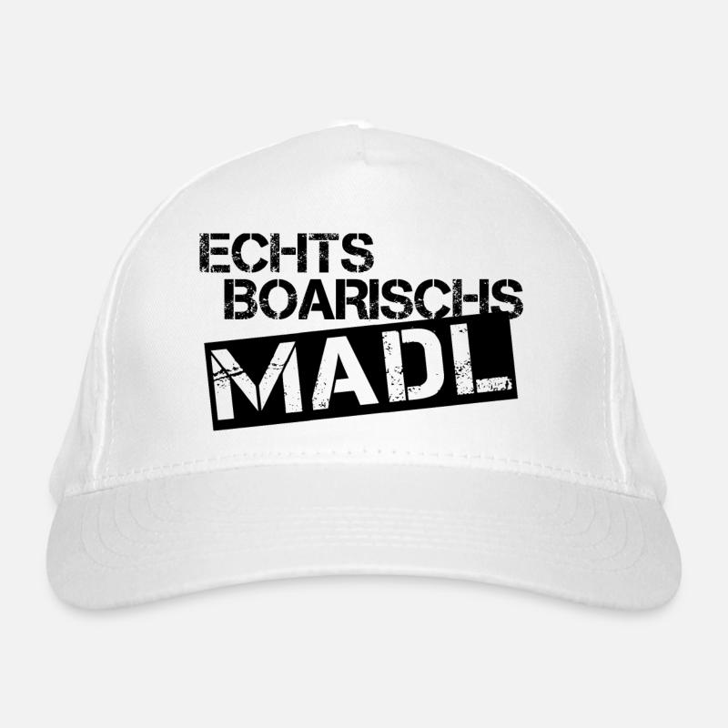 Echts Boarischs Madl - black Bio-Baseballkappe