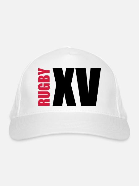 Rugby - Organic Baseball Cap - white - Front