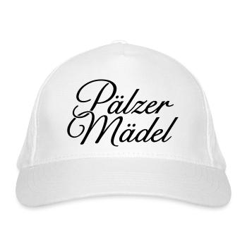 Pälzer Mädel Klassisch - Mädchen aus der Pfalz - Bio-Baseballkappe - Weiß - Vorne
