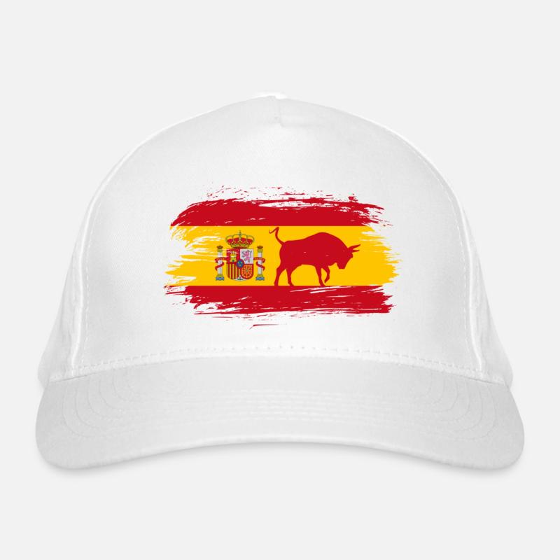 Spanien Flaggen Design mit Stier / Geschenk Madrid Bio-Baseballkappe